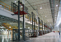 Wildeck Mezzanine Structure with Vertical Lifts